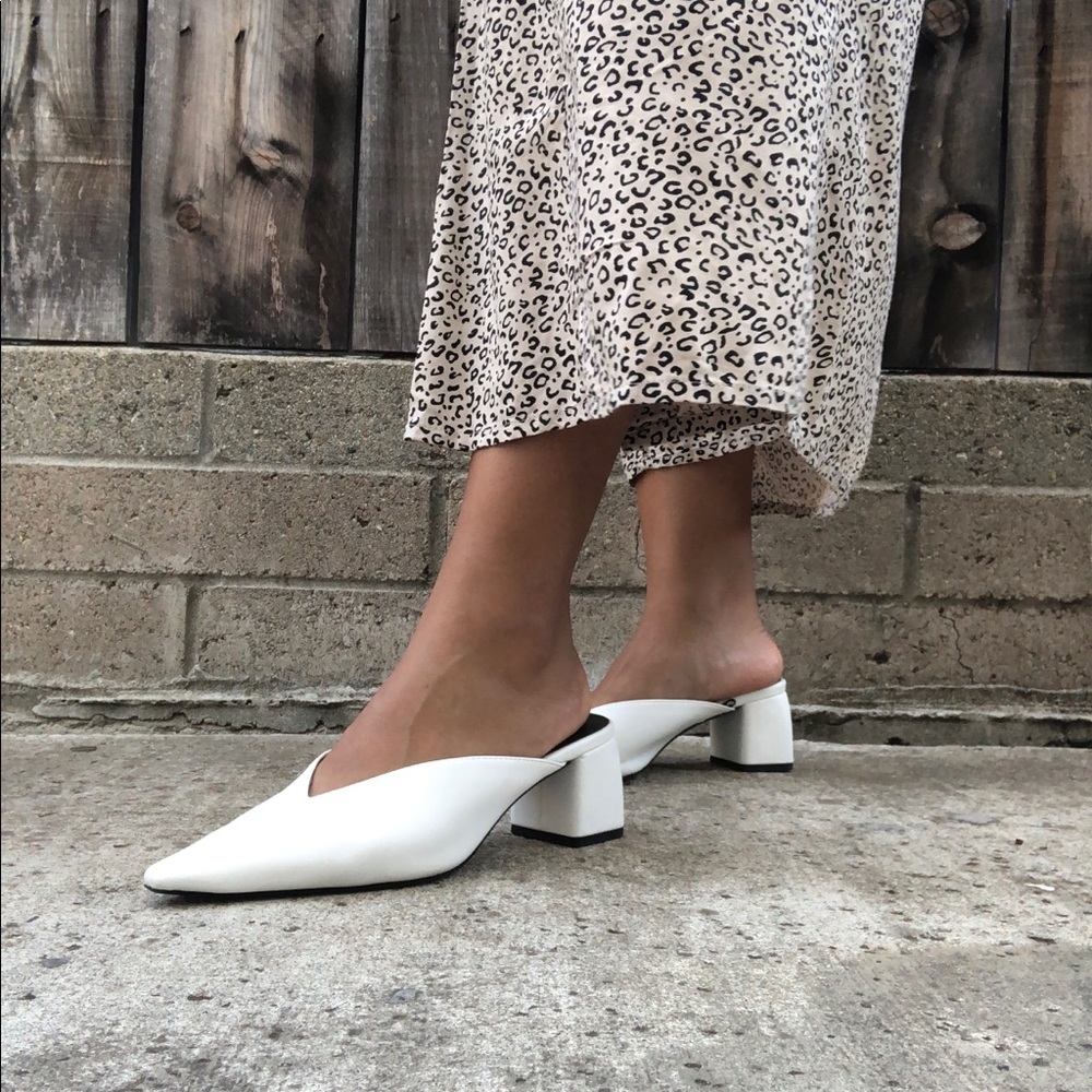 Zara mini block heel mules